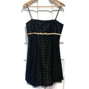 Betsy & Adam by Linda Bernell lace slip dress black  14